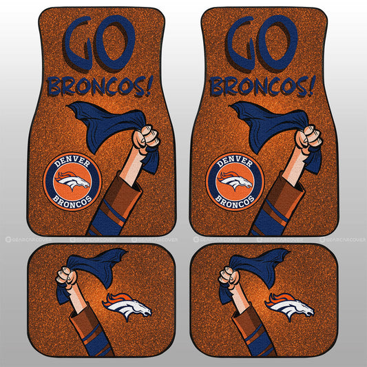 Denver Broncos Car Floor Mats Custom Car Accessories - Gearcarcover - 1