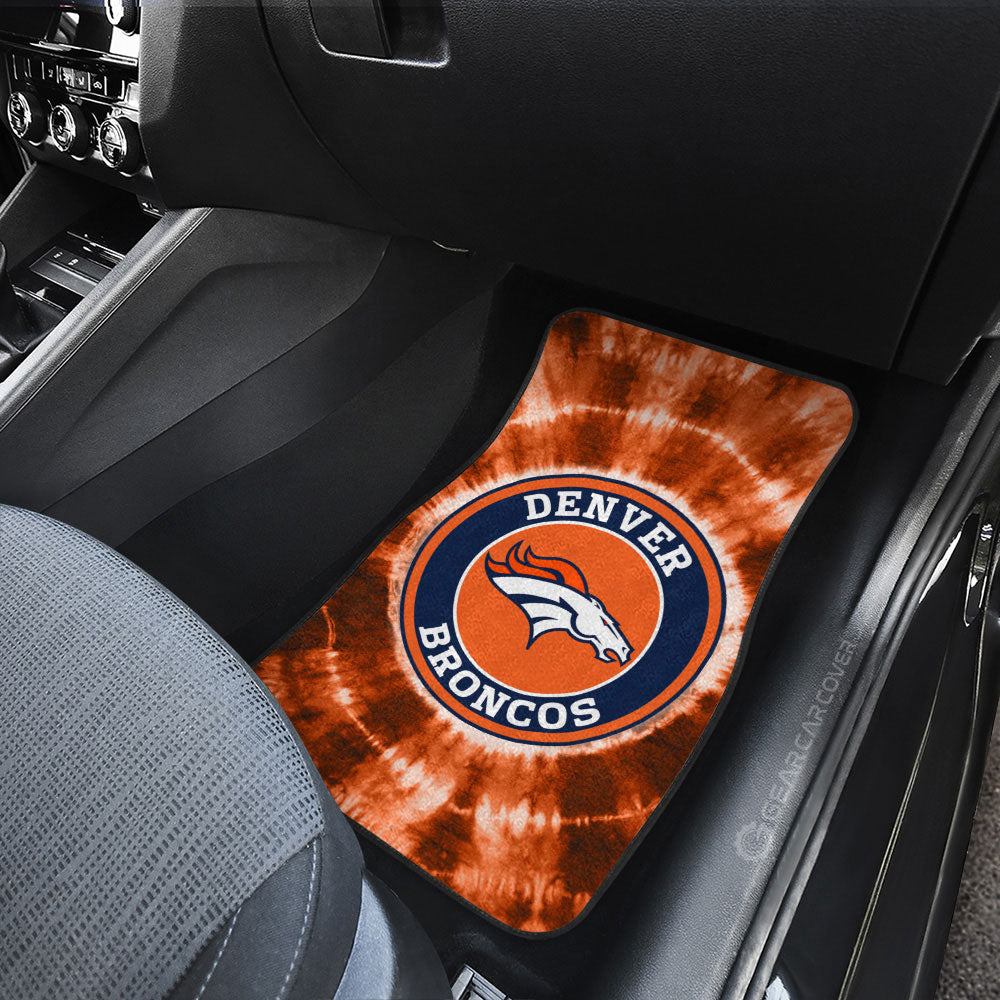 Denver Broncos Car Floor Mats Custom Tie Dye Car Accessories - Gearcarcover - 3