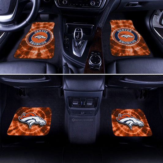 Denver Broncos Car Floor Mats Custom Tie Dye Car Accessories - Gearcarcover - 2