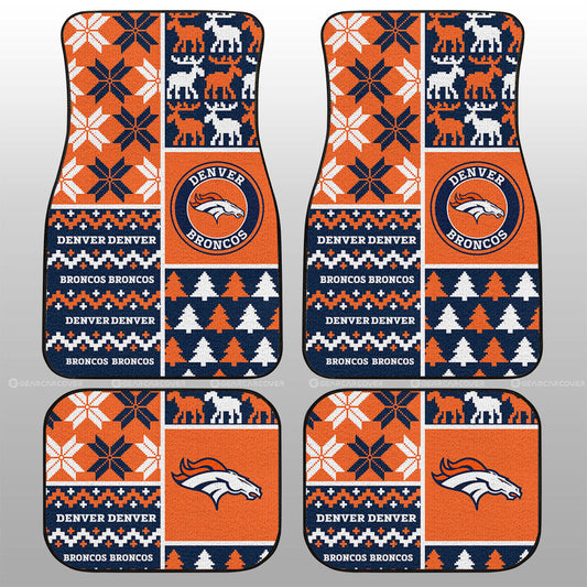 Denver Broncos Car Floor Mats Custom Ugly Style Car Accessories - Gearcarcover - 1