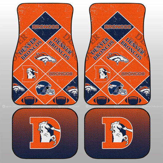 Denver Broncos Car Floor Mats Sporty Team Collection - Gearcarcover - 1