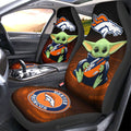 Denver Broncos Car Seat Covers Baby Yoda Car Accessories For Fan - Gearcarcover - 1