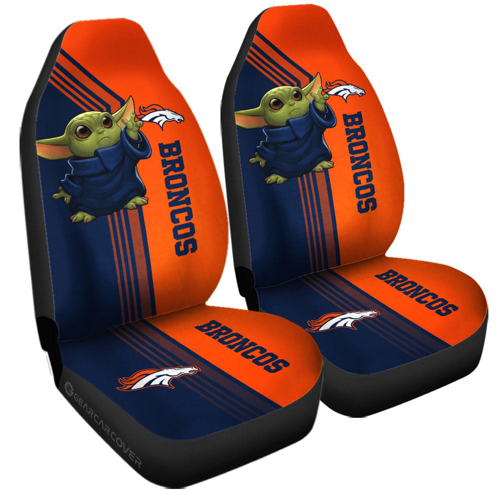 Denver Broncos Car Seat Covers Baby Yoda Car Accessories - Gearcarcover - 3