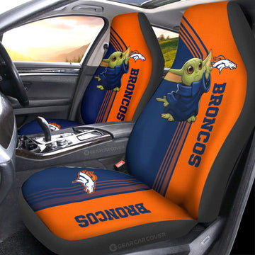 Denver Broncos Car Seat Covers Baby Yoda Car Accessories - Gearcarcover - 1