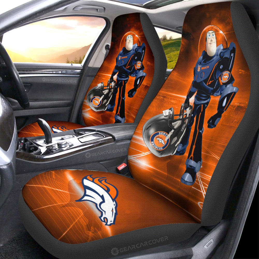 Denver Broncos Car Seat Covers Buzz Lightyear Car Accessories For Fan - Gearcarcover - 1