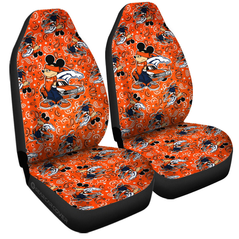 Denver Broncos Car Seat Covers Cartoon Theme Collection - Gearcarcover - 3