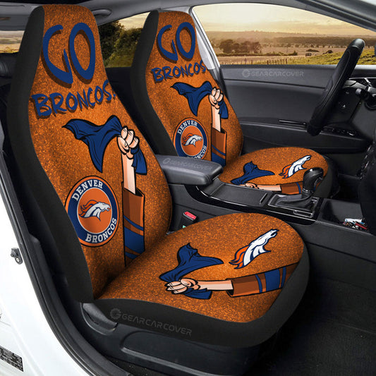 Denver Broncos Car Seat Covers Custom Car Accessories - Gearcarcover - 2