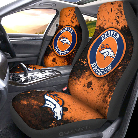 Denver Broncos Car Seat Covers Custom Car Accessories - Gearcarcover - 1