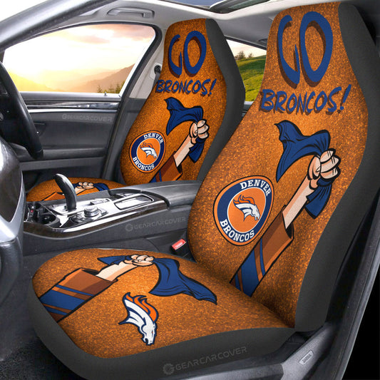 Denver Broncos Car Seat Covers Custom Car Accessories - Gearcarcover - 1