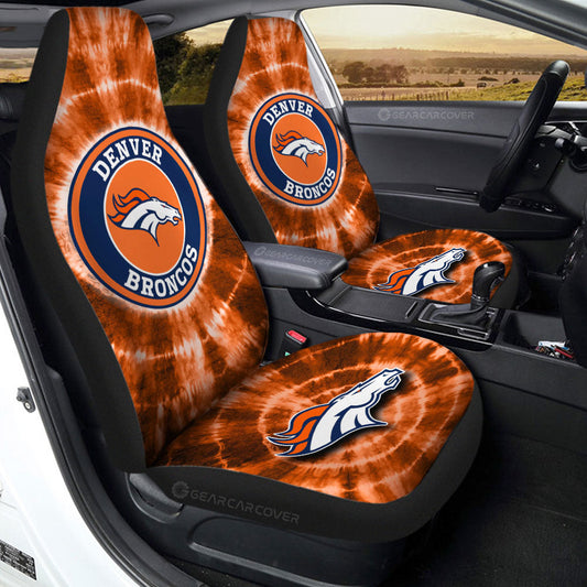 Denver Broncos Car Seat Covers Custom Tie Dye Car Accessories - Gearcarcover - 2