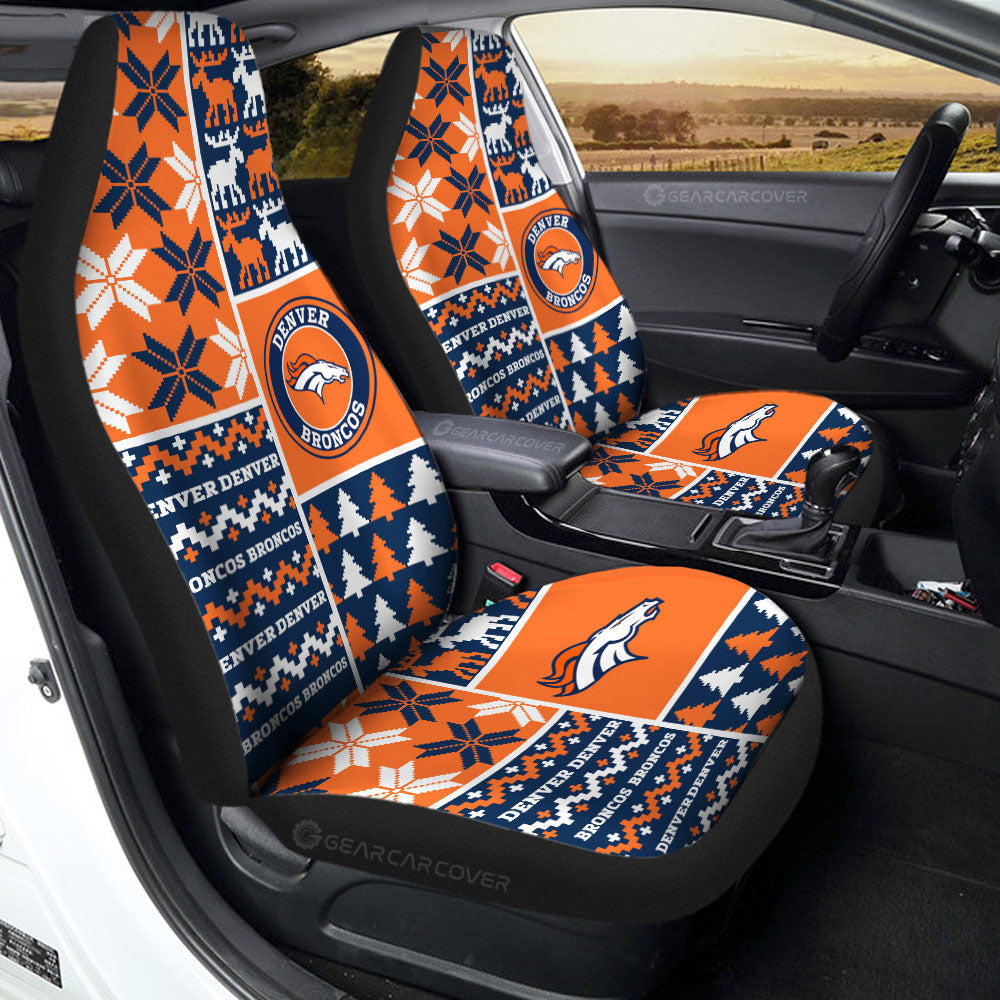 Denver Broncos Car Seat Covers Custom Ugly Style Car Accessories - Gearcarcover - 2