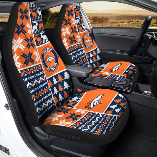 Denver Broncos Car Seat Covers Custom Ugly Style Car Accessories - Gearcarcover - 2