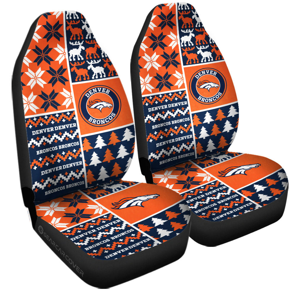 Denver Broncos Car Seat Covers Custom Ugly Style Car Accessories - Gearcarcover - 3