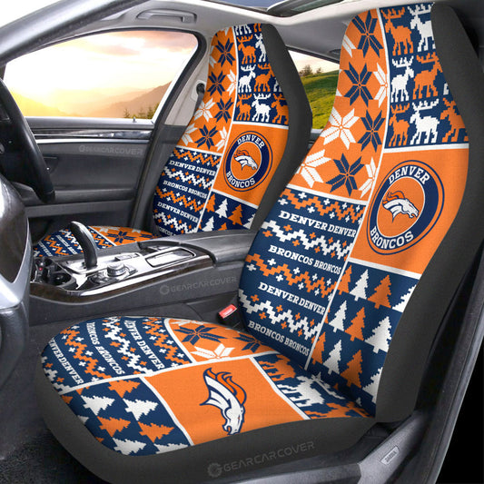Denver Broncos Car Seat Covers Custom Ugly Style Car Accessories - Gearcarcover - 1