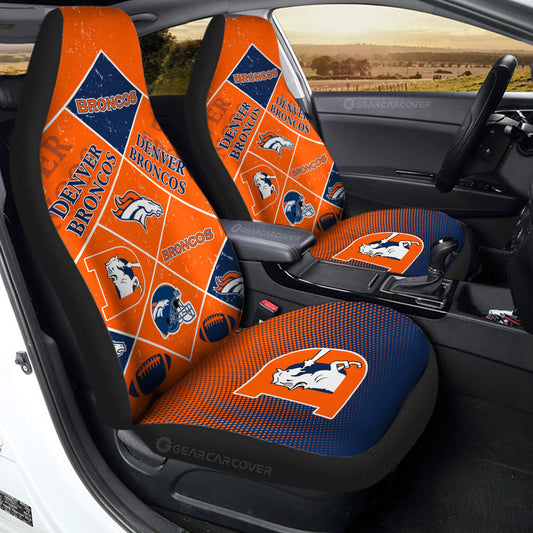 Denver Broncos Car Seat Covers Sporty Team Collection - Gearcarcover - 2