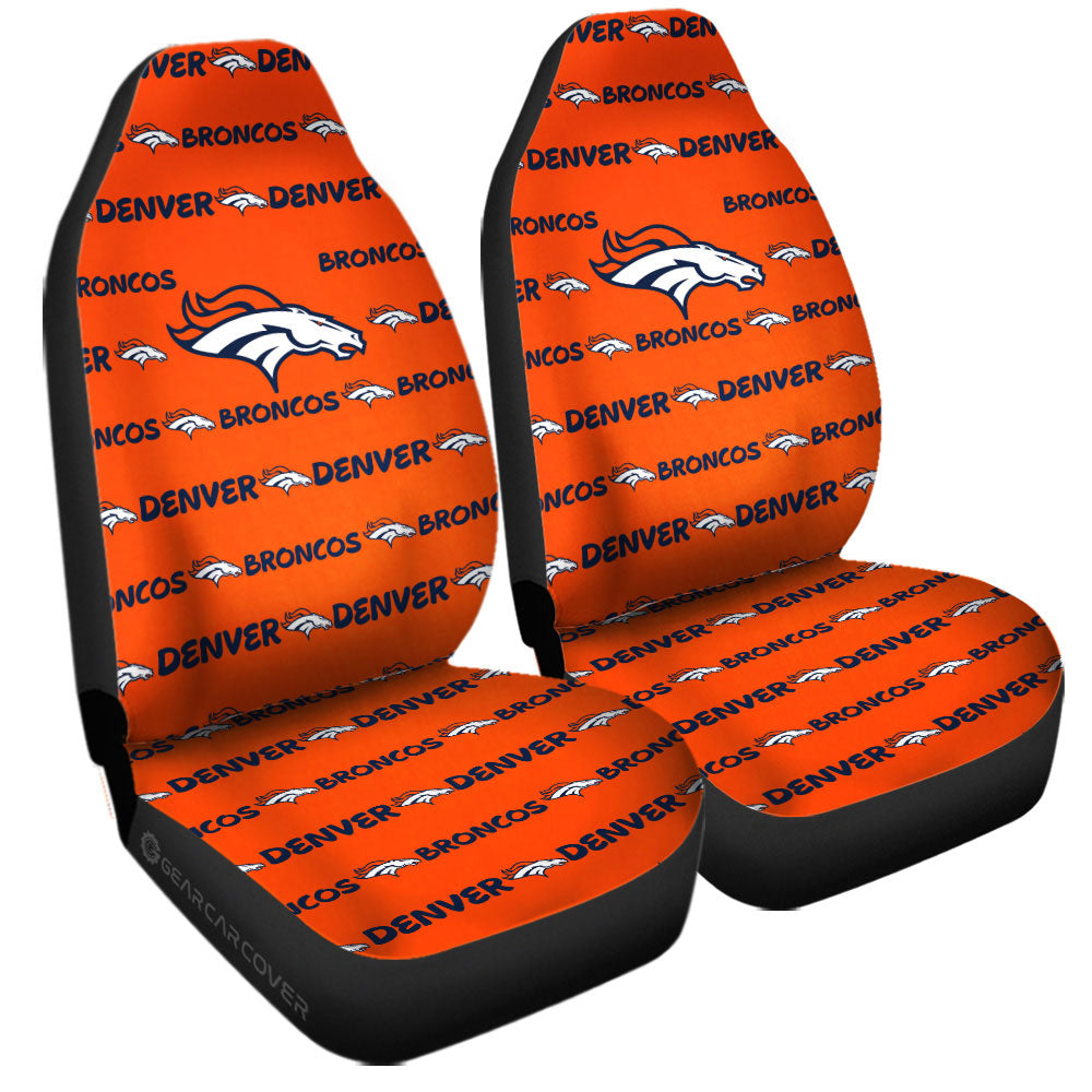 Denver Broncos Car Seat Covers Sporty Team Collection - Gearcarcover - 3