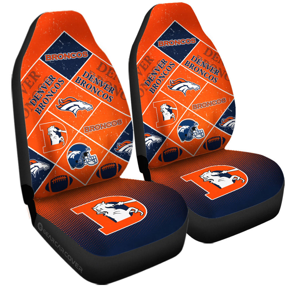 Denver Broncos Car Seat Covers Sporty Team Collection - Gearcarcover - 3
