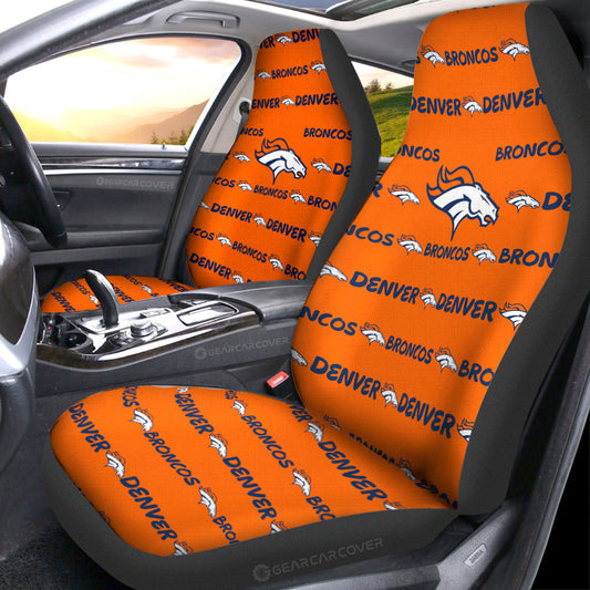 Denver Broncos Car Seat Covers Sporty Team Collection - Gearcarcover - 1
