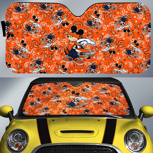 Denver Broncos Car Sunshade Cartoon Theme Collection - Gearcarcover - 1