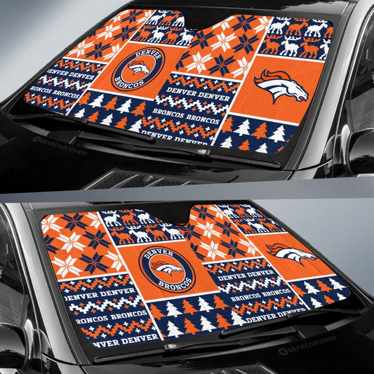 Denver Broncos Car Sunshade Custom Ugly Style Car Accessories - Gearcarcover - 2