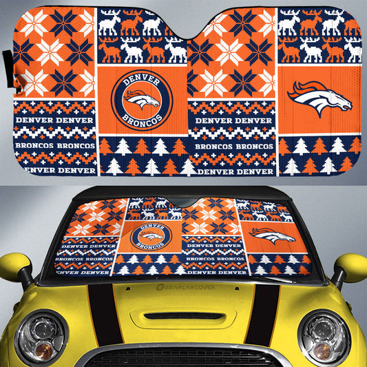 Denver Broncos Car Sunshade Custom Ugly Style Car Accessories - Gearcarcover - 1
