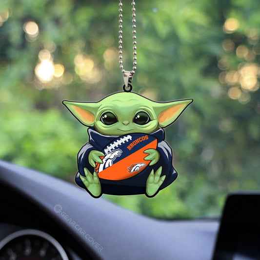 Denver Broncos Ornament Baby Yoda Car Accessories - Gearcarcover - 2