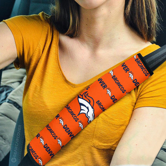 Denver Broncos Seat Belt Covers Sporty Team Collection - Gearcarcover - 2