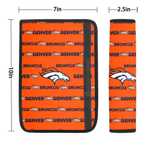 Denver Broncos Seat Belt Covers Sporty Team Collection - Gearcarcover - 1