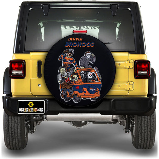 Denver Broncos Spare Tire Covers Horror Characters Car Accessories - Gearcarcover - 1