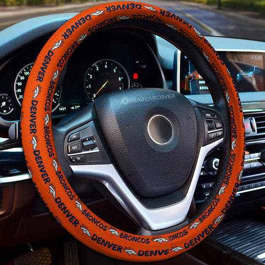 Denver Broncos Steering Wheel Cover Sporty Team Collection - Gearcarcover - 1