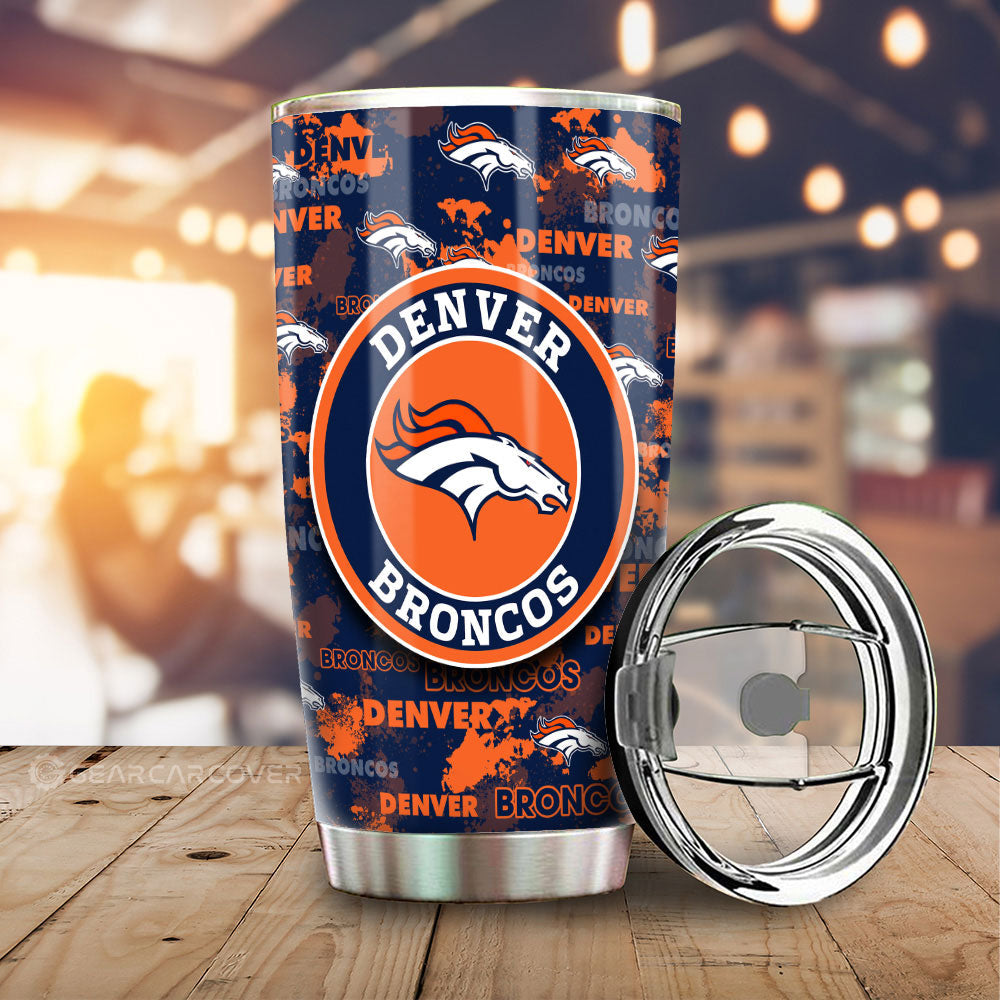 Denver Broncos Tumbler Cup Custom Car Accessories - Gearcarcover - 1