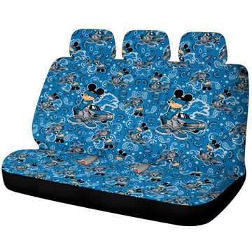 Detroit Lions Car Back Seat Covers Cartoon Theme Collection - Gearcarcover - 1