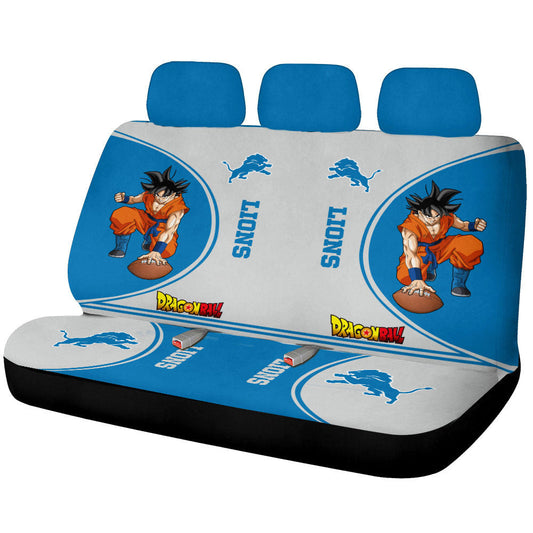 Detroit Lions Car Back Seat Covers Custom Car Accessories For Fans - Gearcarcover - 1