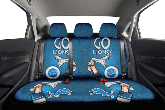 Detroit Lions Car Back Seat Covers Custom Car Accessories - Gearcarcover - 2