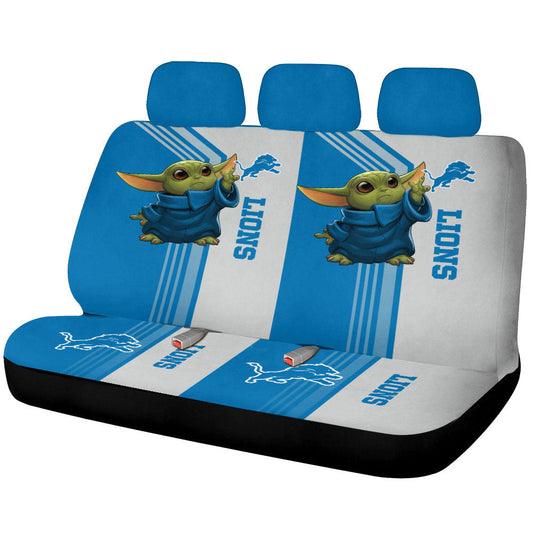 Detroit Lions Car Back Seat Covers Custom Car Accessories - Gearcarcover - 1