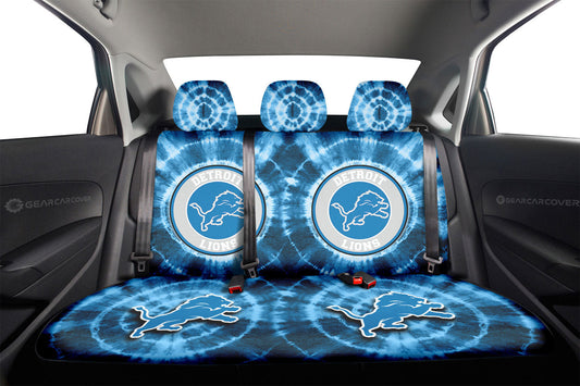 Detroit Lions Car Back Seat Covers Custom Tie Dye Car Accessories - Gearcarcover - 2