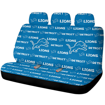 Detroit Lions Car Back Seat Covers Sporty Team Collection - Gearcarcover - 1