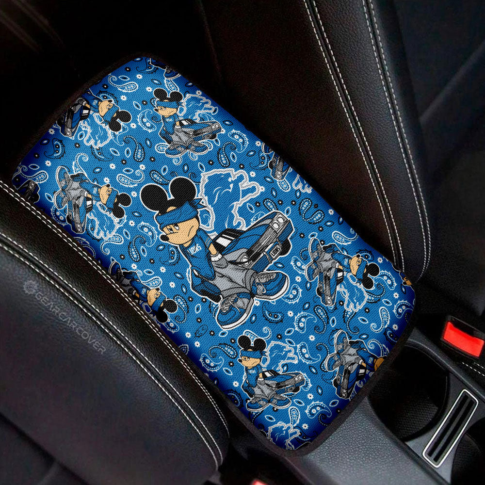 Detroit Lions Car Center Console Cover Cartoon Theme Collection - Gearcarcover - 1