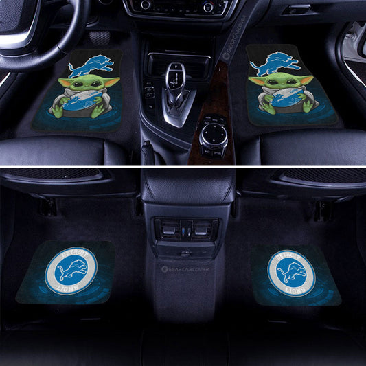 Detroit Lions Car Floor Mats Baby Yoda Car Accessories For Fan - Gearcarcover - 2