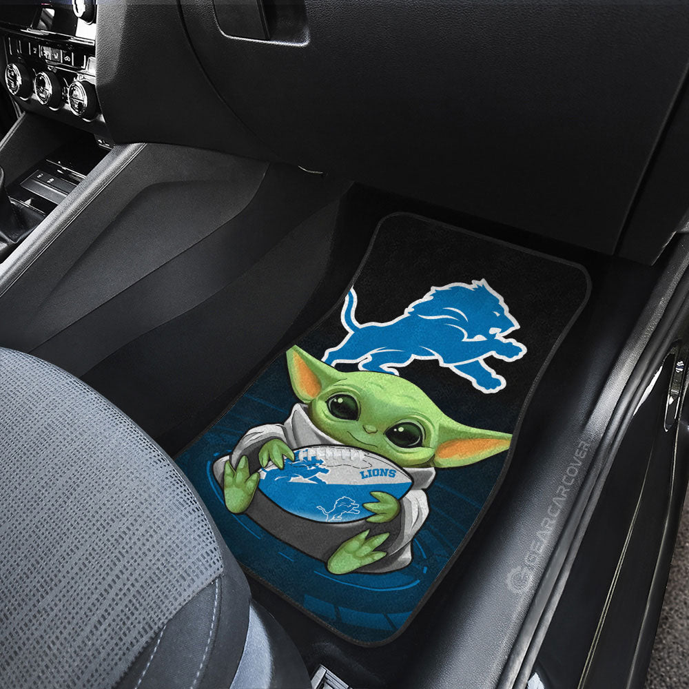 Detroit Lions Car Floor Mats Baby Yoda Car Accessories For Fan - Gearcarcover - 3