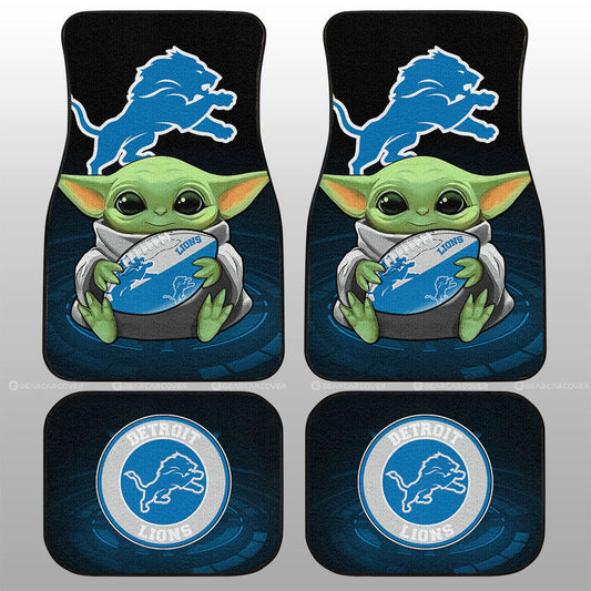 Detroit Lions Car Floor Mats Baby Yoda Car Accessories For Fan - Gearcarcover - 1