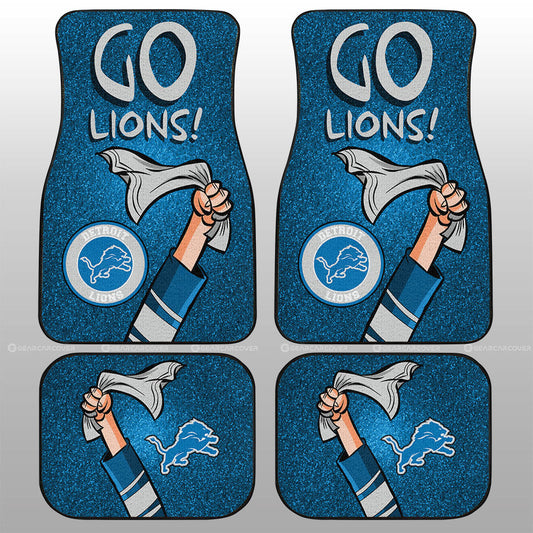 Detroit Lions Car Floor Mats Custom Car Accessories - Gearcarcover - 1