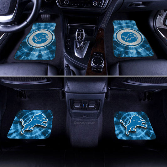 Detroit Lions Car Floor Mats Custom Tie Dye Car Accessories - Gearcarcover - 2