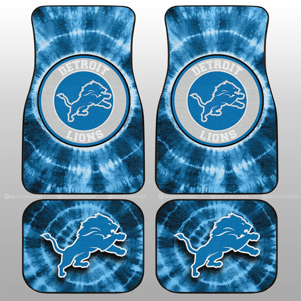 Detroit Lions Car Floor Mats Custom Tie Dye Car Accessories - Gearcarcover - 1