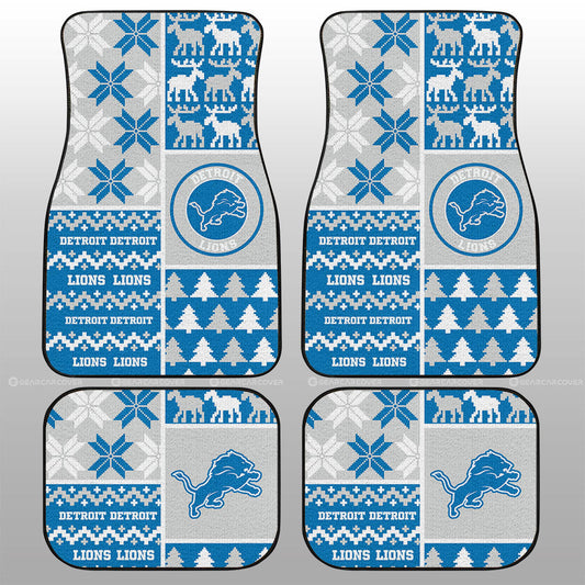 Detroit Lions Car Floor Mats Custom Ugly Style Car Accessories - Gearcarcover - 1