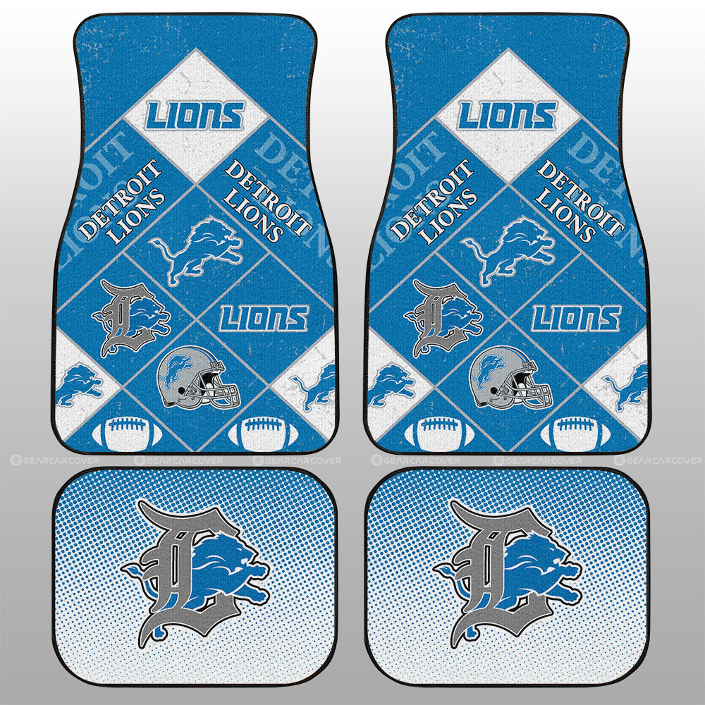 Detroit Lions Car Floor Mats Sporty Team Collection - Gearcarcover - 1