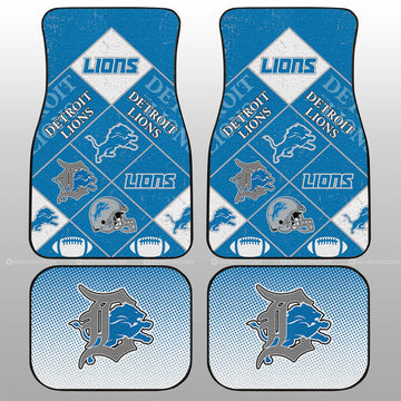 Detroit Lions Car Floor Mats Sporty Team Collection - Gearcarcover - 1