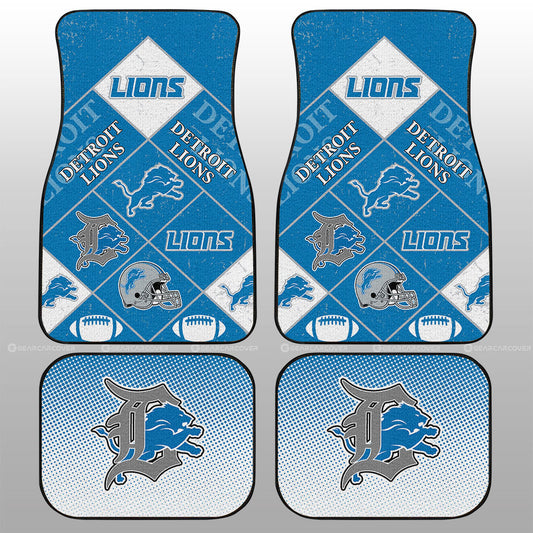 Detroit Lions Car Floor Mats Sporty Team Collection - Gearcarcover - 1