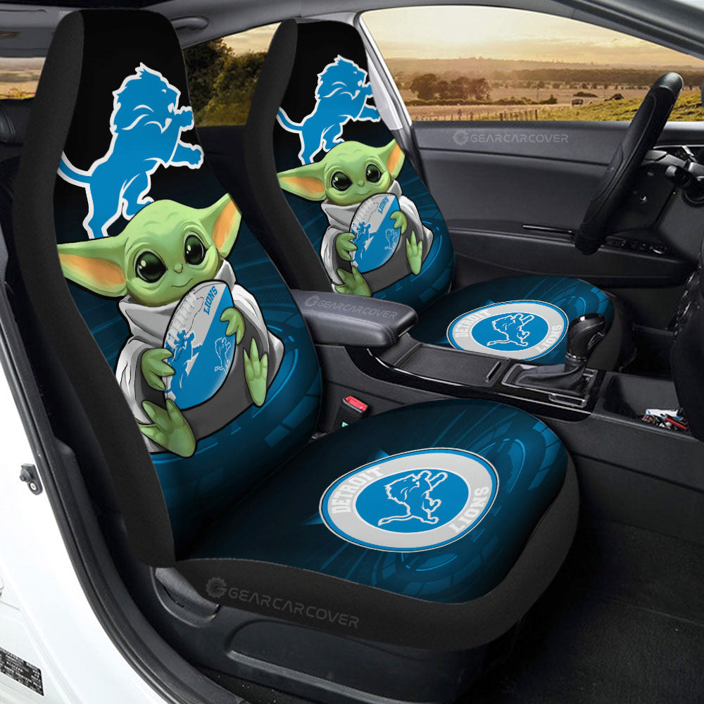 Detroit Lions Car Seat Covers Baby Yoda Car Accessories For Fan - Gearcarcover - 2