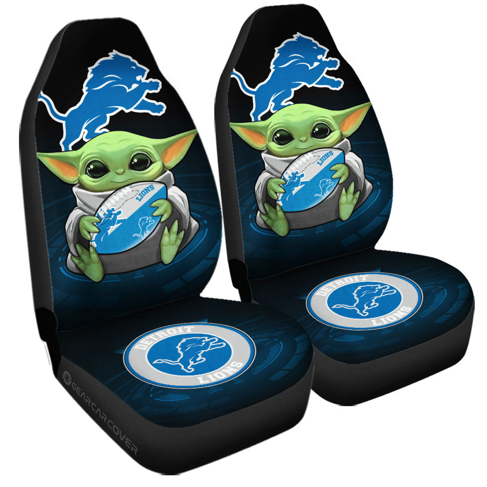 Detroit Lions Car Seat Covers Baby Yoda Car Accessories For Fan - Gearcarcover - 3